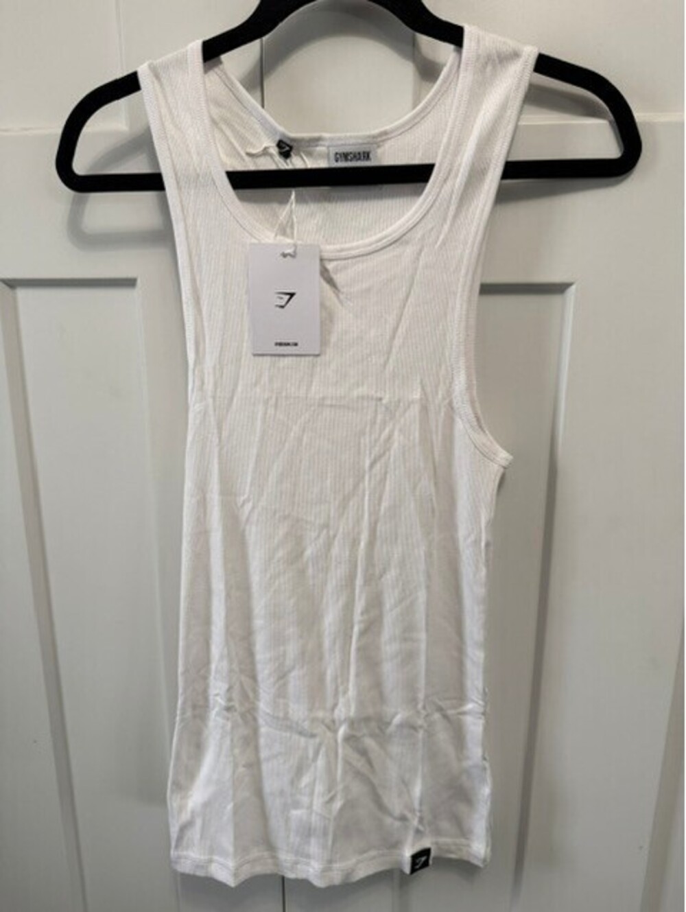 NWT Gymshark white ribbed tank size small